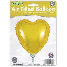 بالون ذهبي قلب 9 إنش 5 حبات