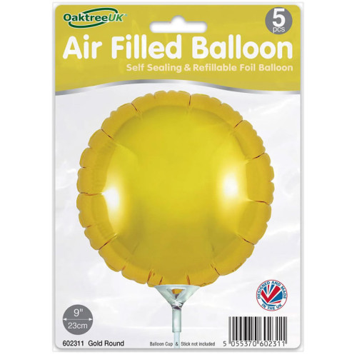 بالون ذهبي دايري 9 إنش 5 حبات