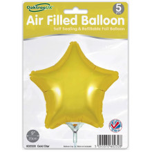 بالون ذهبي نجمة 9 إنش 5 حبات