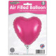 9 inch Pink Heart Packaged x 5pcs foil balloon