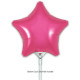 9 inch Pink Star Packaged x 5pcs foil balloon
