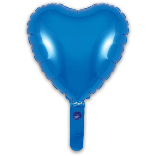 بالون ازرق قلب 9 إنش 5 حبات