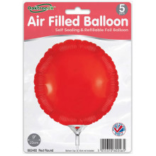 بالون احمر دايري 9 إنش 5 حبات