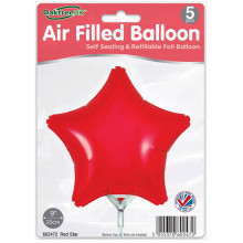 بالون احمر نجمة 9 إنش 5 حبات