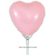 9 inch Matte Pink Heart Packaged x 5pcs foil balloon
