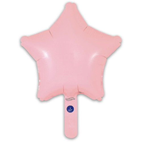9 inch Matte Pink Star Packaged x 5pcs foil balloon