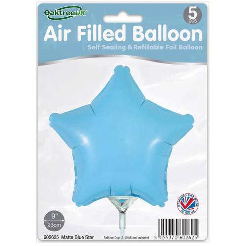 بالون سماوي مطفي نجمة 9 إنش 5 حبات