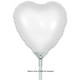 بالون ابيض مطفي قلب 9 إنش 5 حبات