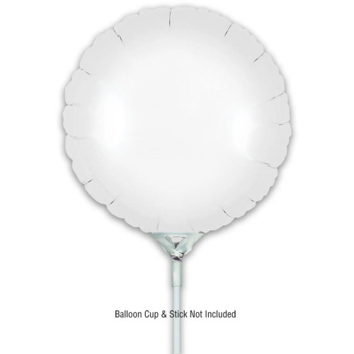 بالون ابيض مطفي دايري 9 إنش 5 حبات