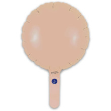 9 inch Matte Nude Round Packaged x 5pcs foil balloon