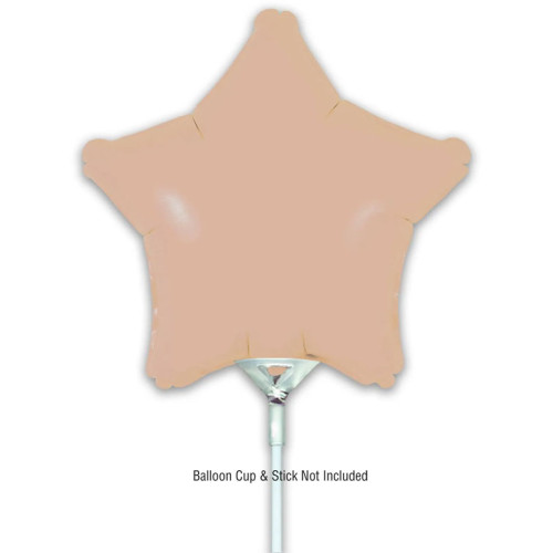 9 inch Matte Nude Star Packaged x 5pcs foil balloon 9 inch Matte Nude Star Packaged x 5pcs foil balloon