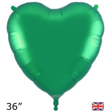 36 inch Heart Green Foil Balloons