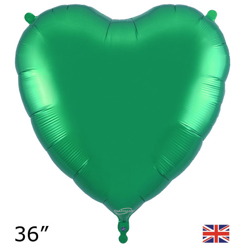36 inch Heart Green Foil Balloons