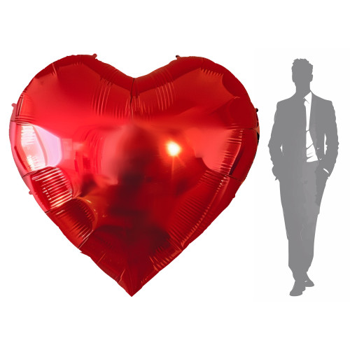 بالون احمر قلب 65 إنش (غير مغلف)