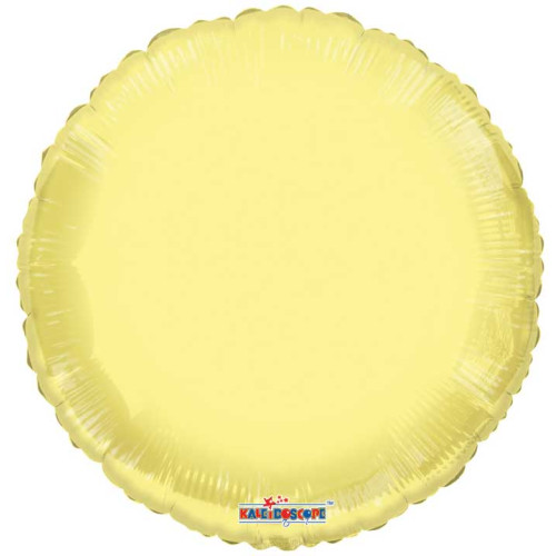 18 inch Solid Yellow Macaron Round Foil Balloons