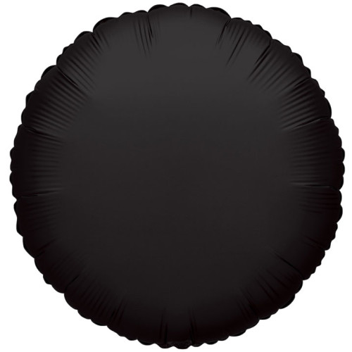 18 inch SOLID BLACK ROUND Foil Balloons