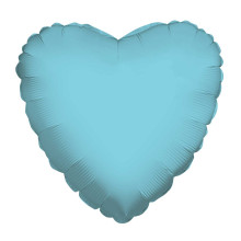 18 inch SOLID HEART BABY BLUE Foil Balloons