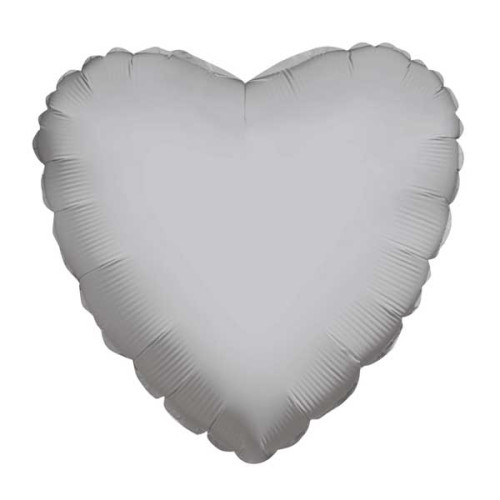 18 inch Silver HEART Foil Balloons