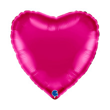 18 inch Heart Magenta Foil balloon