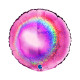 18 inch Round Glitter Holographic Fuxia Foil Balloons