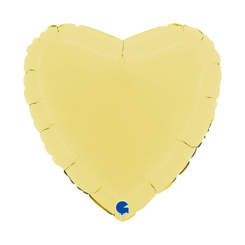 18 inch Heart Matte Yellow Foil Balloons 18 inch Heart Matte Yellow Foil Balloons