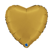 18 inch Heart Satin Gold Foil Balloons