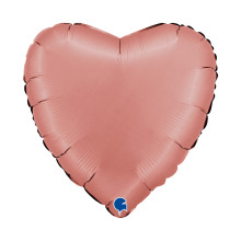 18 inch Heart Satin Rose Gold Foil Balloons