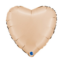 18 inch Heart Satin Nude Foil balloon