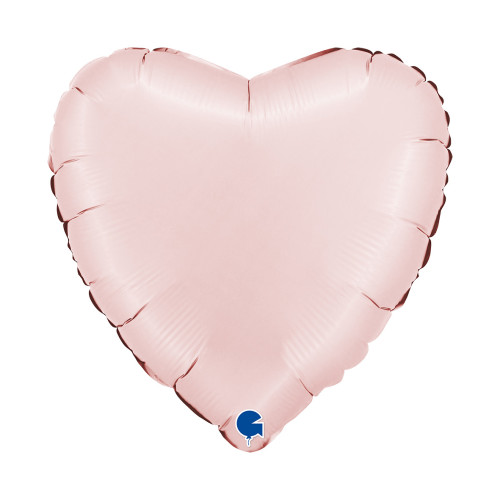 18 inch Heart Satin Pastel Pink Foil balloon 18 inch Heart Satin Pastel Pink Foil balloon