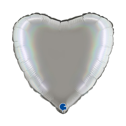 18 inch Heart Rainbow Holographic chrome Pure Foil Balloons