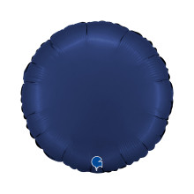 18 inch Round Satin Blue Navy Foil Balloons