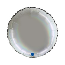 18 inch Round Rainbow Holographic chrome Pure Foil Balloons