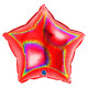 18 inch Star Glitter Holographic Red Foil Balloons