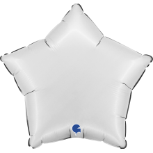 بالون ابيض نجمة ساتين 18 إنش