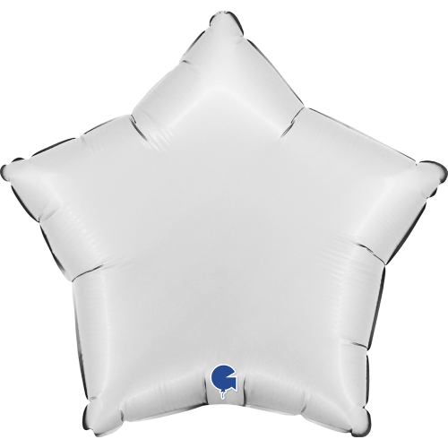 بالون ابيض نجمة ساتين 18 إنش
