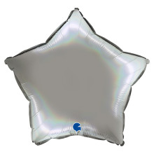 18 inch Star Rainbow Holographic chrome Pure Foil Balloons