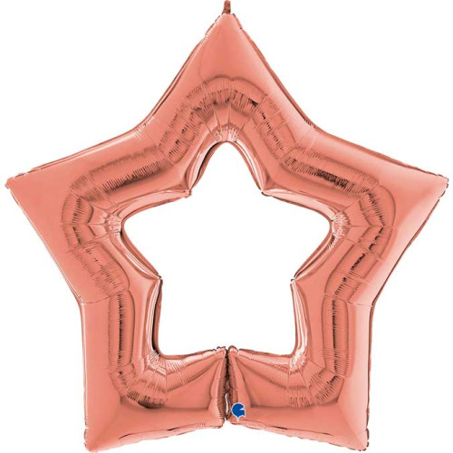 48 inch Linky Star Rose Gold Foil Balloons 48 inch Linky Star Rose Gold Foil Balloons