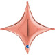 18 inch Deco Concave Cross Rose Gold Foil Balloons
