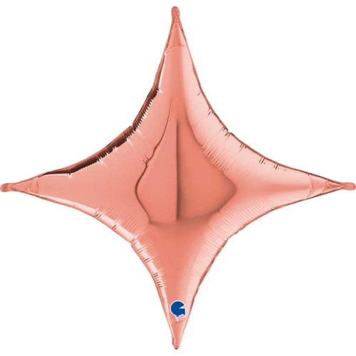 30 inch Deco Concave Cross Rose Gold Foil Balloons 30 inch Deco Concave Cross Rose Gold Foil Balloons