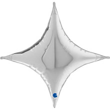 30 inch Deco Concave Cross Silver