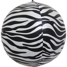 17 inch Zebra Sphere Foil balloon