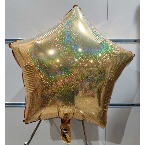 18 inch Star Glitter Holographic Gold Foil Balloons 18 inch Star Glitter Holographic Gold Foil Balloons