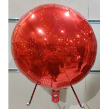18 inch Heart Glitter Holographic Red Foil Balloons
