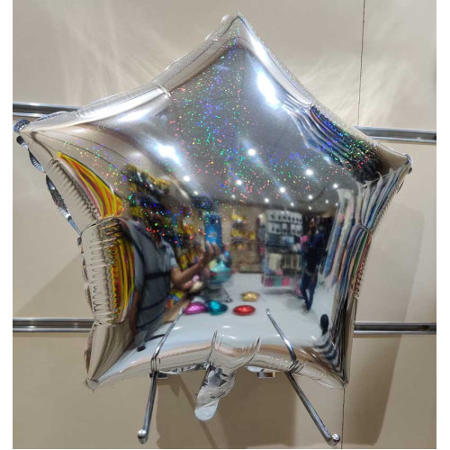 بالون قلب هولوقرافيك فضي 18 إنش بالون قلب هولوقرافيك فضي 18 إنش