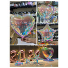 18 INCH HEART Iridescent Balloon (NON PACKAGED)