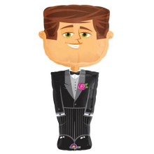 50 inch Groom AirWalkers® XL® Foil balloon