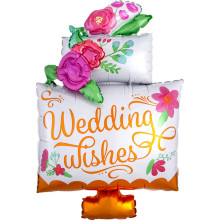 30 inch wedding wishes foil balloon