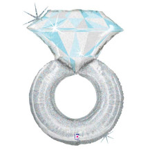 37 inch Platinum Wedding Ring foil balloon