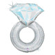 37 inch Platinum Wedding Ring foil balloon 37 inch Platinum Wedding Ring foil balloon