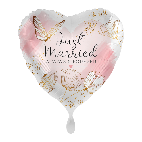 بالون زواج انيق مع فراشات 18 إنش